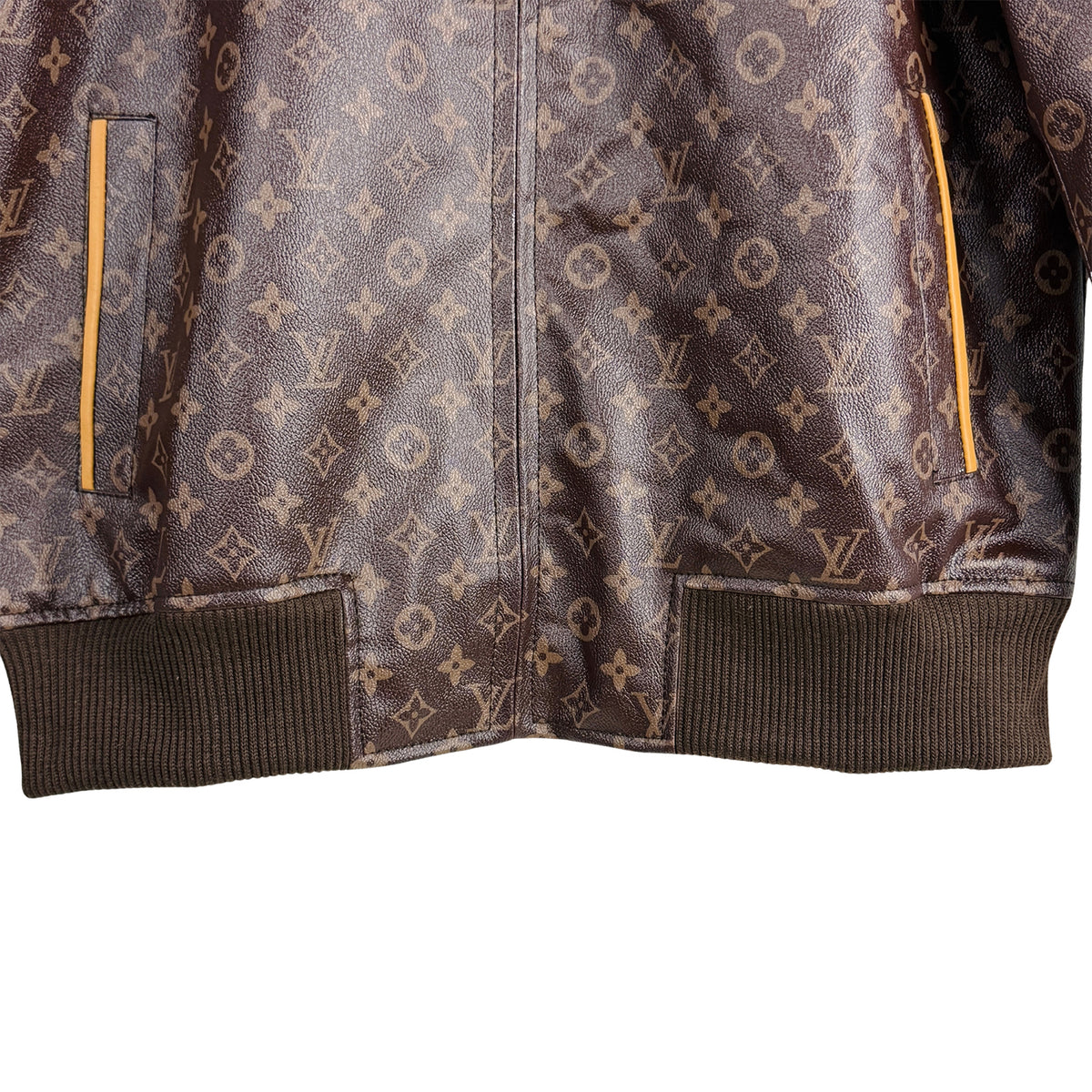Louis Vuitton Monogram Brown Leather Jacket