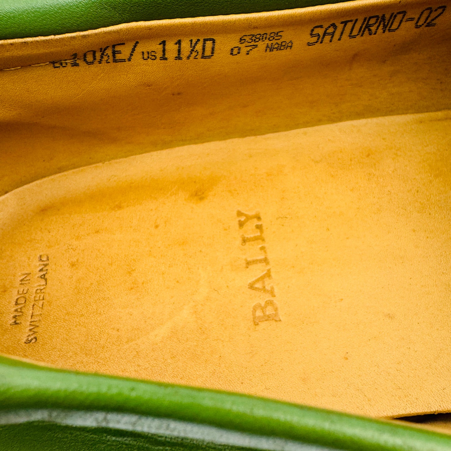 Bally Men's Saturno Green Leather Loafers (Size 45.5/46) - SATURNO-02