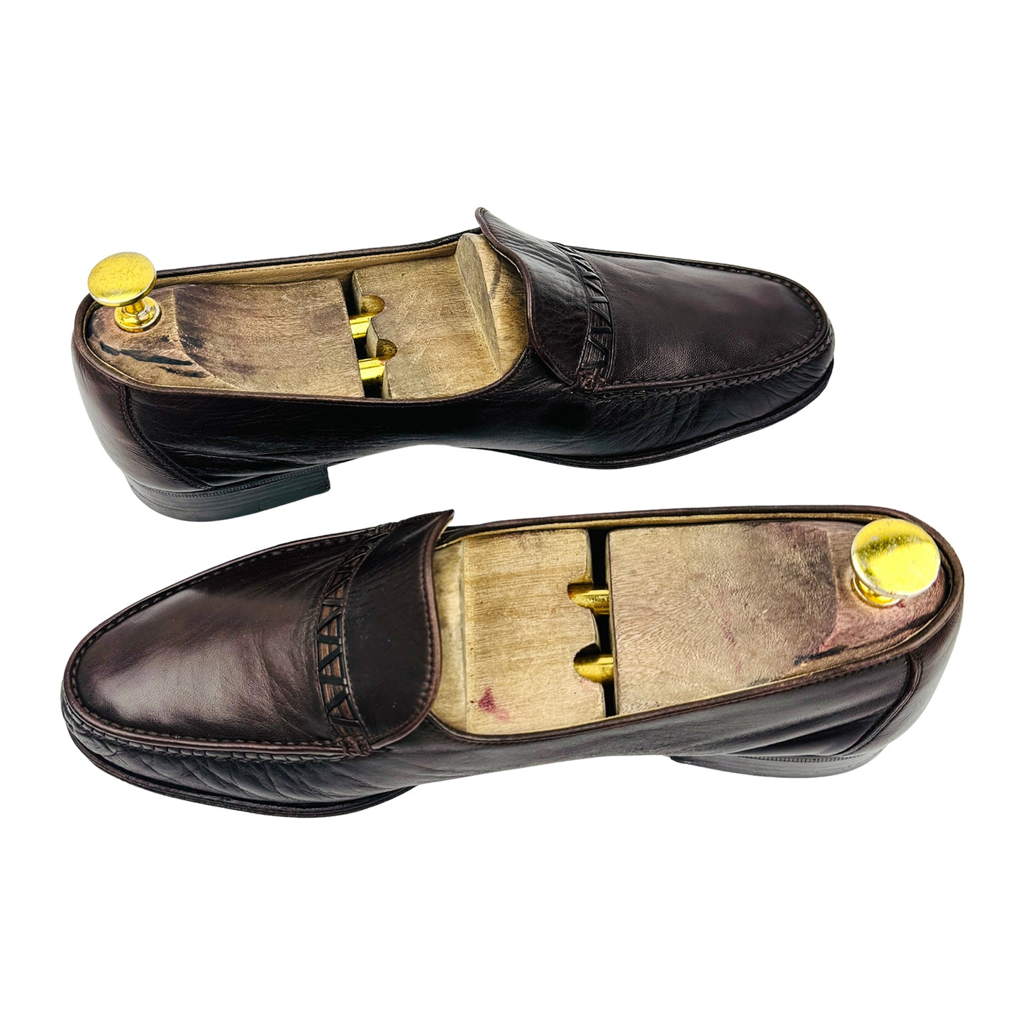 Bally Vintage Dark Brown Leather Loafers (Size 42)