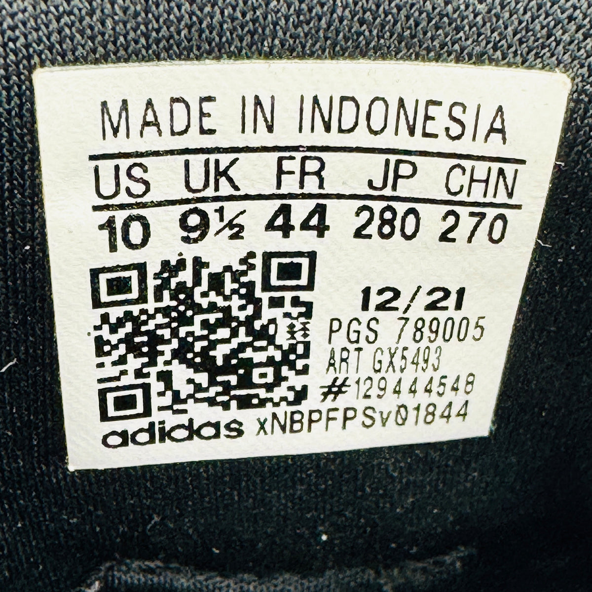 Adidas SolarGlide 5 'Core Black' Shoes (Size 44) - GX5493