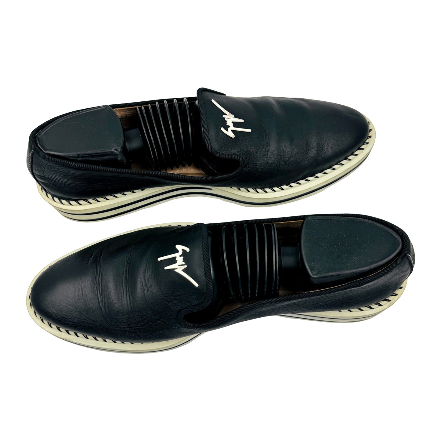 Giuseppe Zanotti Men's Tim Black Leather Loafers (Size 41)