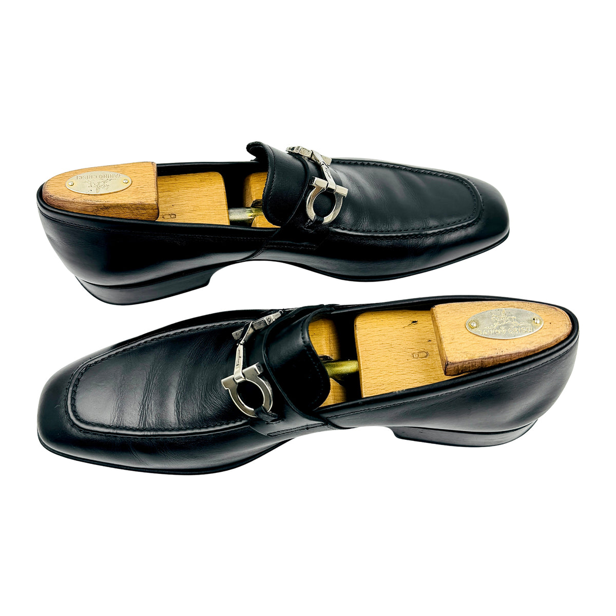 Salvatore Ferragamo Gancini Bit Leather Loafers (Size 43)