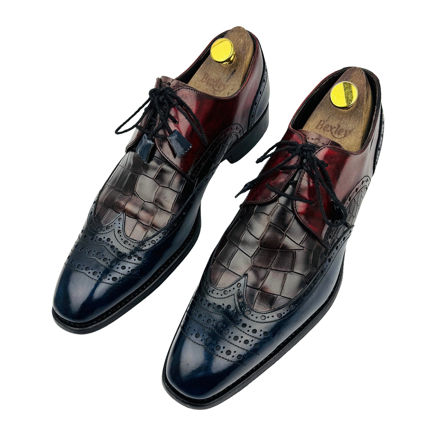 Harris Firenze Croc-Embossed Derby Shoes (Size 43)