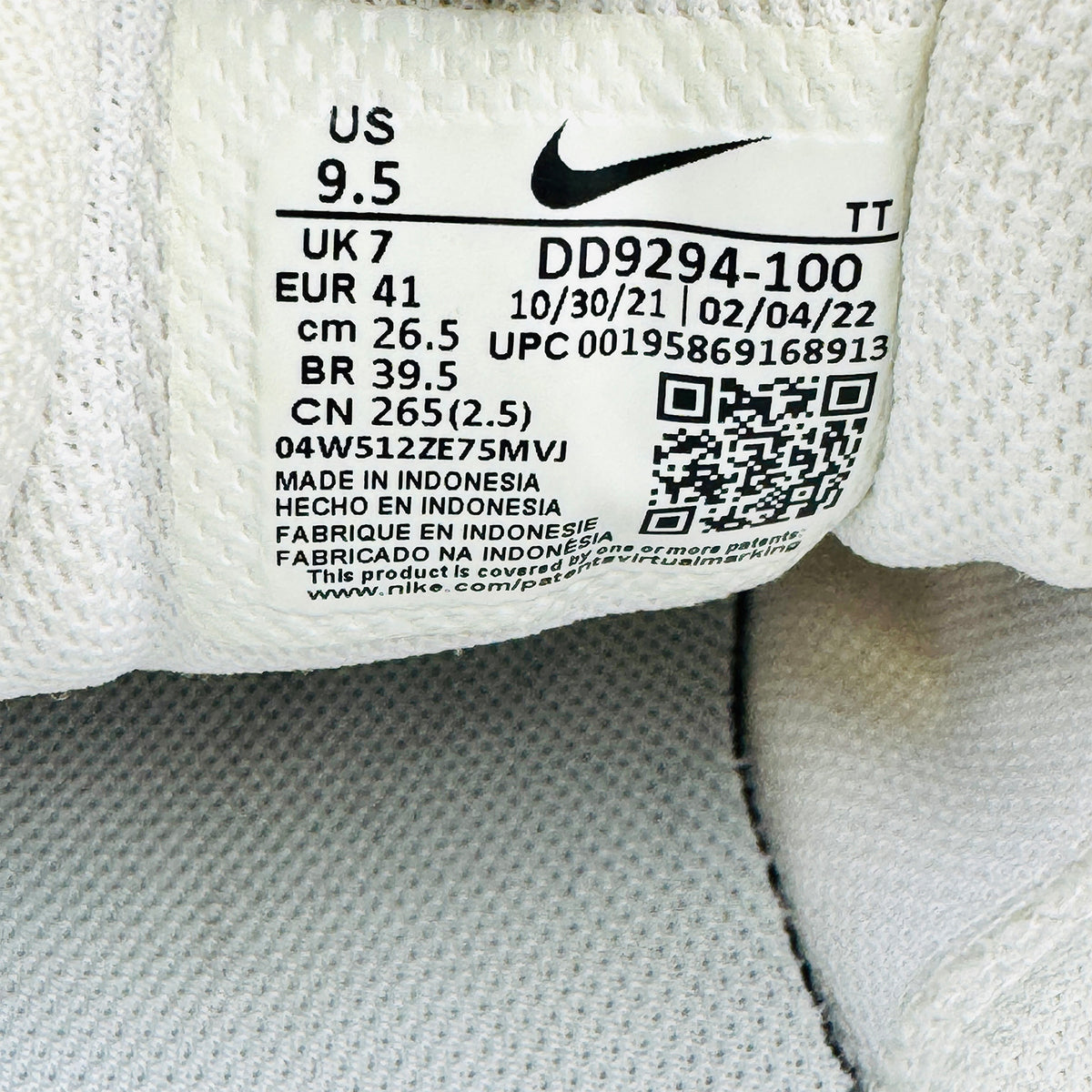 Nike Downshifter 12 White Shoes (Size 41) - DD9294-100