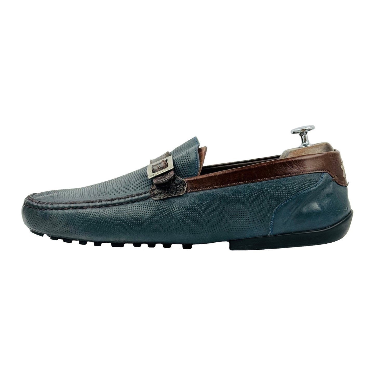Mezlan Men's Teal Blue Loafers (Size 44/44.5)