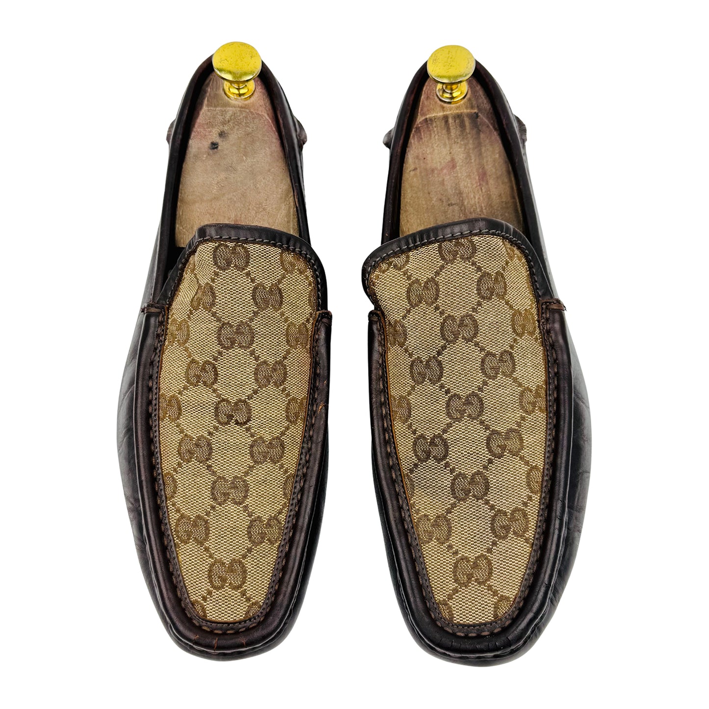 Gucci Men's Brown Canvas Loafers (Size 41.5/42)
