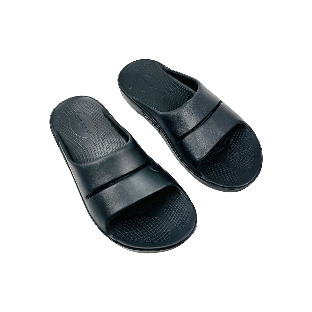 Oofos OOahh Black Slides (Size 39) - 1100BLK