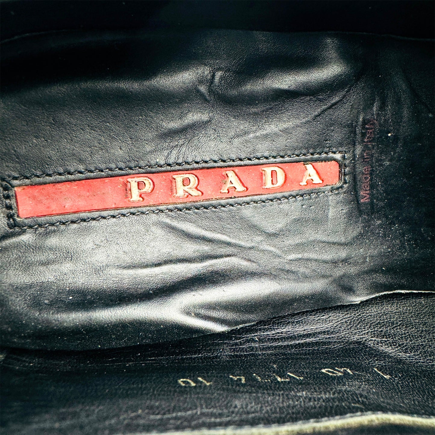 Prada Men's Black Spazzolato Leather Loafers (Size 44)
