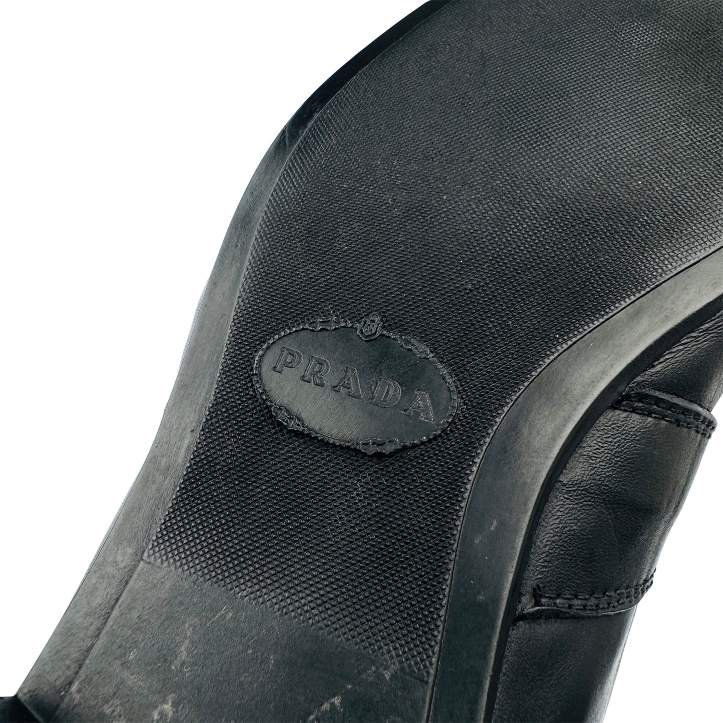 Prada Men's Black Leather Loafers (Size 43/43.5)