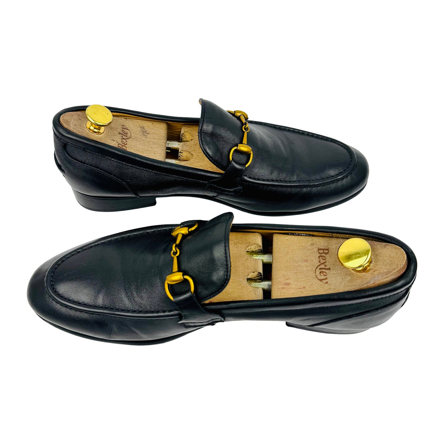 Gucci Men's Horsebit Black Leather Loafers (Size 43)