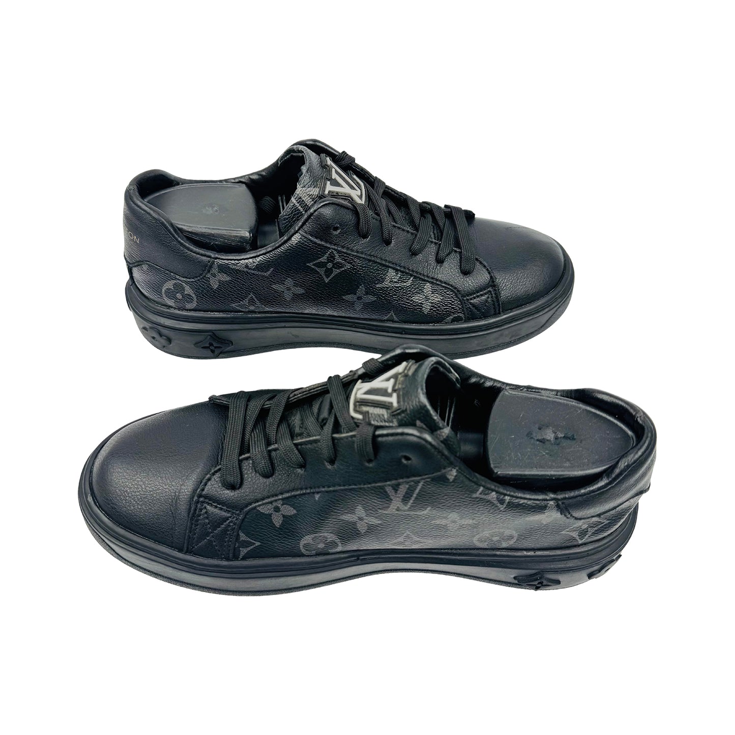 Louis Vuitton Men's Black Sneakers (Size 40)