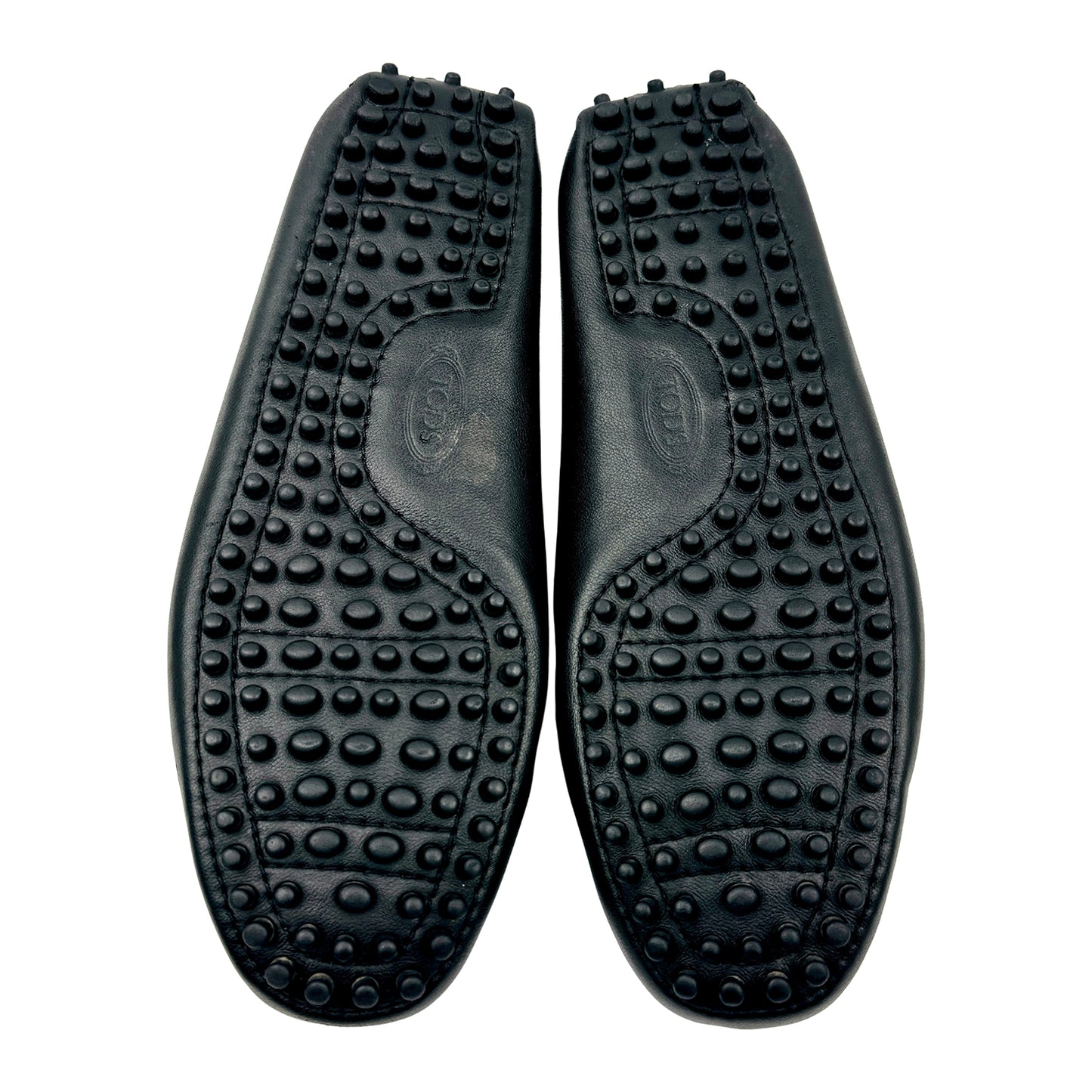 Tod's Gommino Double T Black Leather Driving Loafers (Size 41)