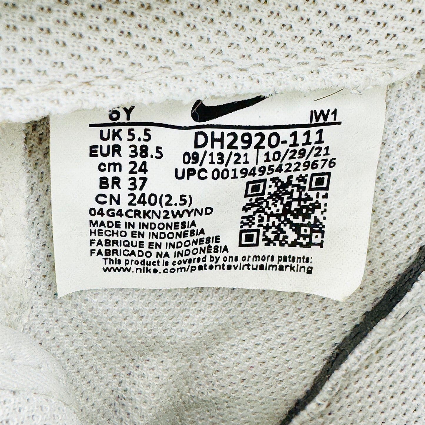 Nike Air Force 1 LE White Sneakers (Size 38.5) - DH2920-111