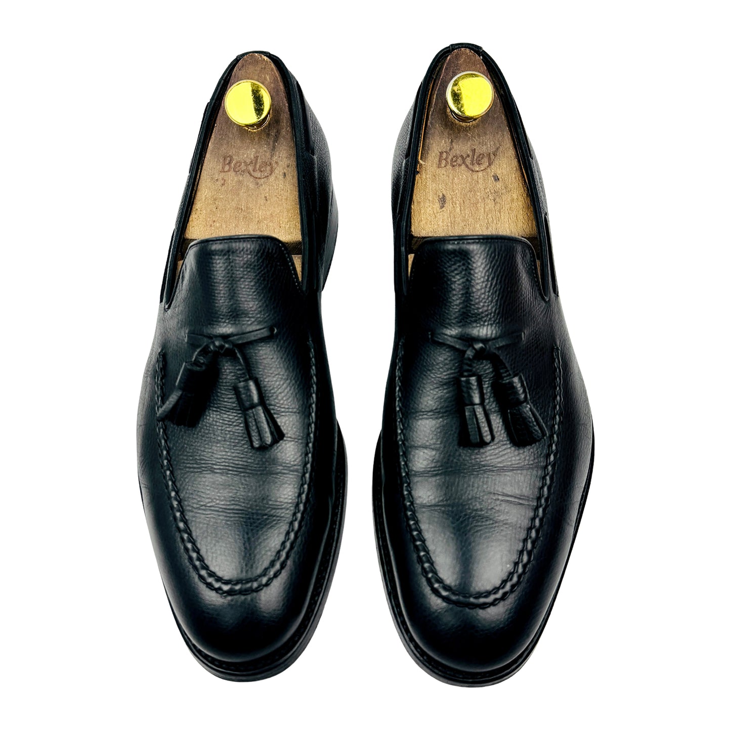 Moreschi Black Leather Tassel Loafers (Size 43)