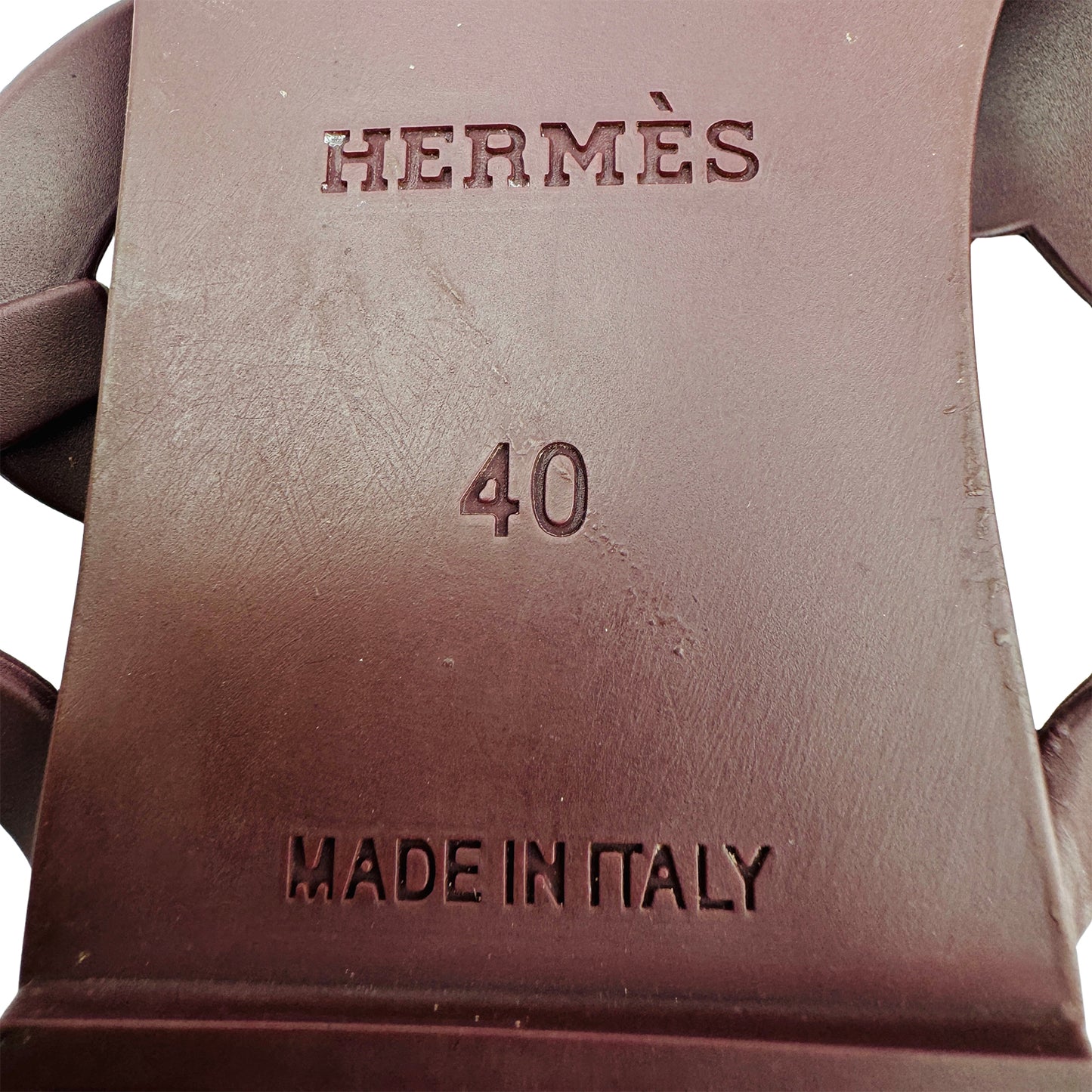 Hermès Egerie 'Bordeaux' Sandal Slippers (Size 40)