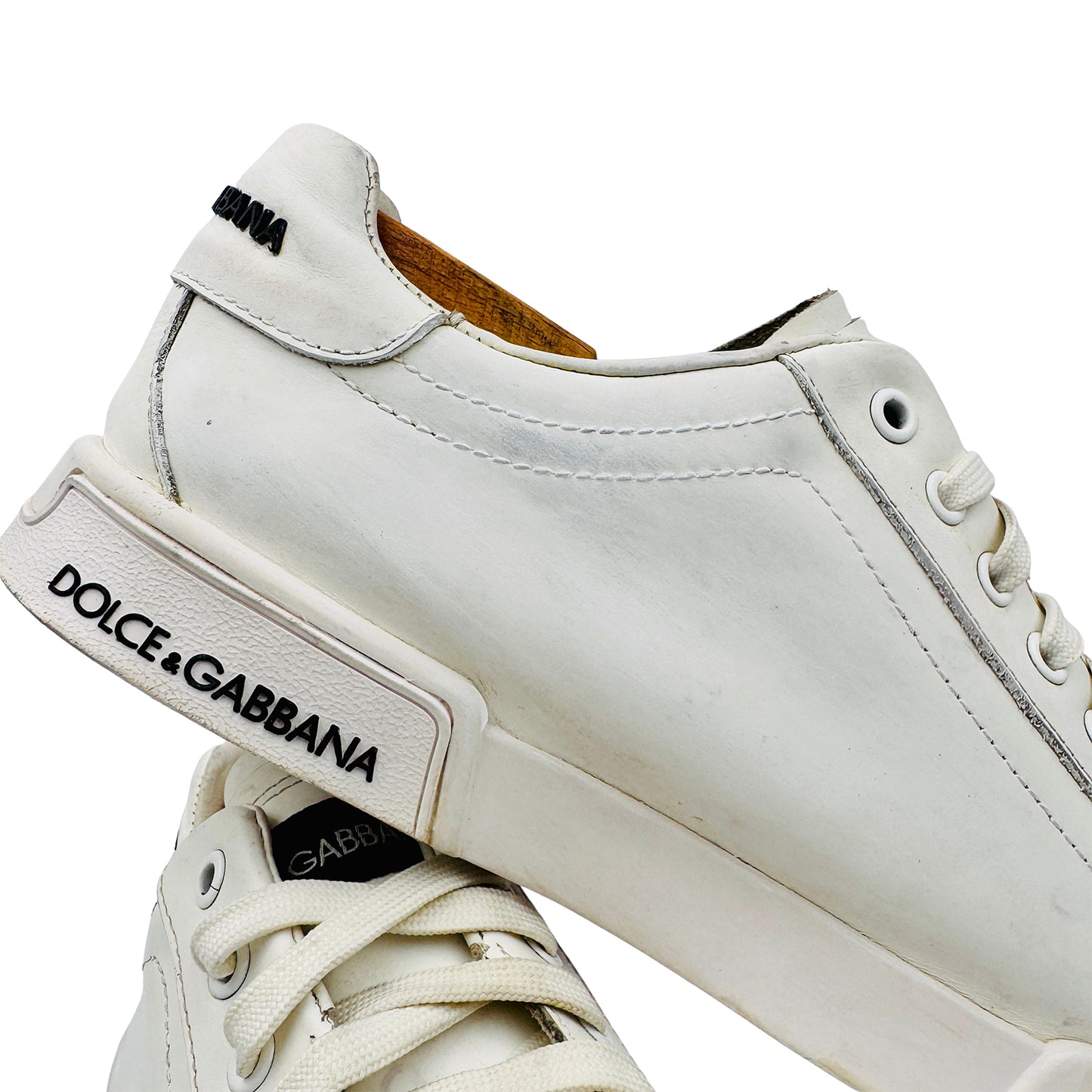 Dolce & Gabbana Portofino White Sneakers (Size 43/43.5)