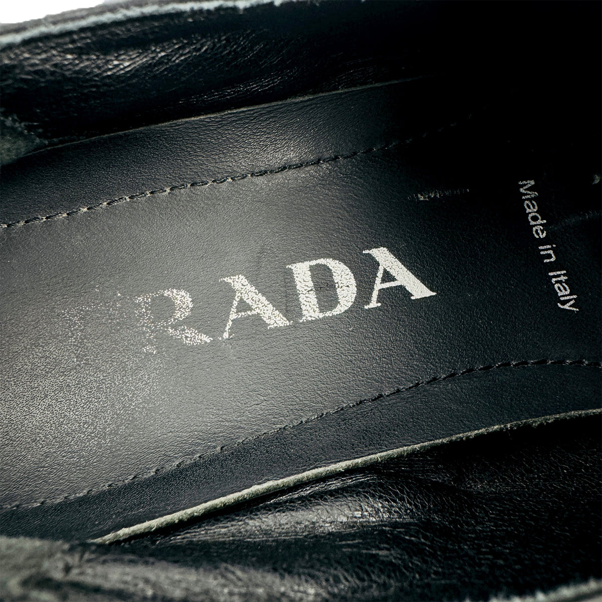 Prada Monolith Brushed Leather Loafers (Size 37/37.5) - 2DE129_B4L_F0002_F_G000