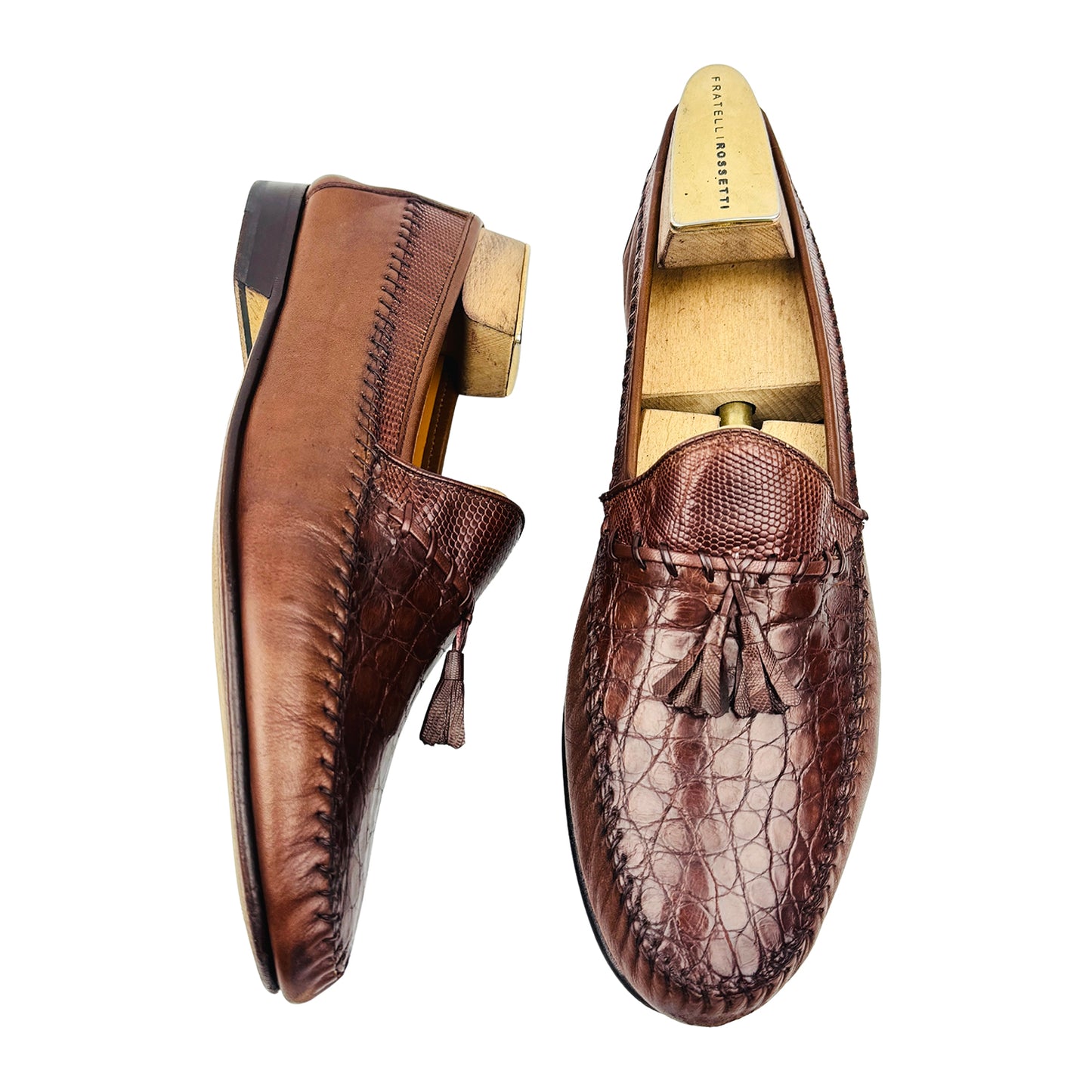 Mezlan Dark Brown Leather Tassel Loafers (Size 43/43.5)