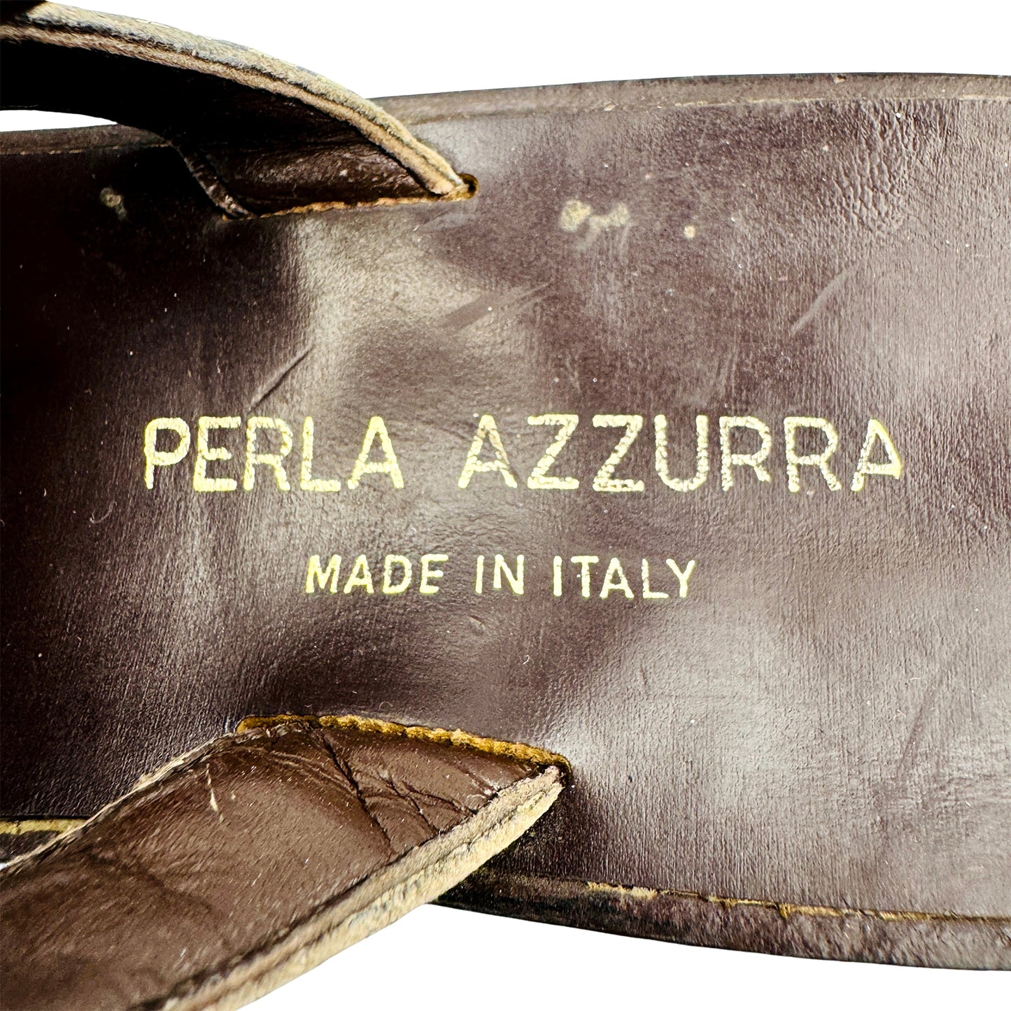 Perla Azzurra Women's Thong Sandal Slides (Size 37)