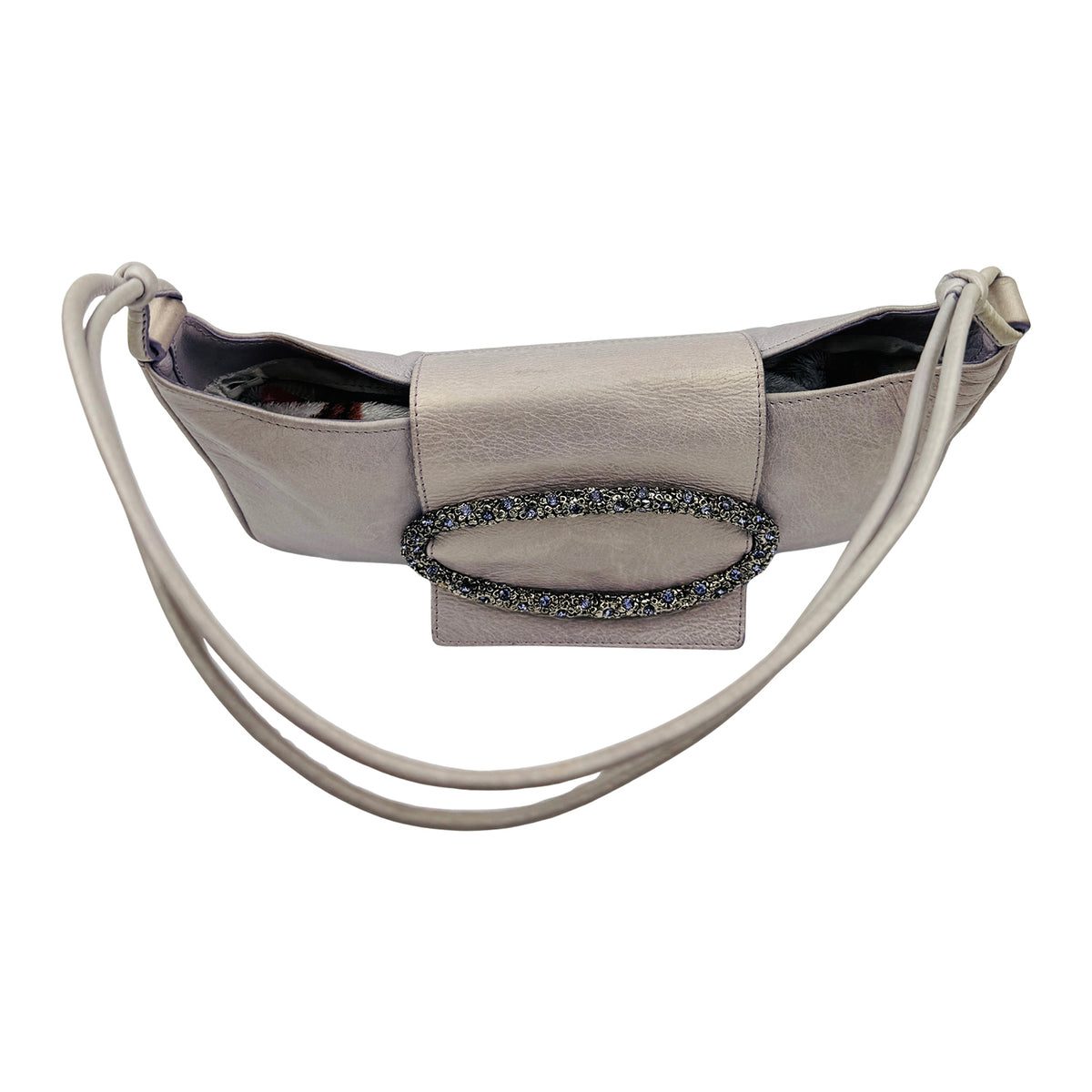 Claudio Orciani Metallic Leather Shoulder Bag