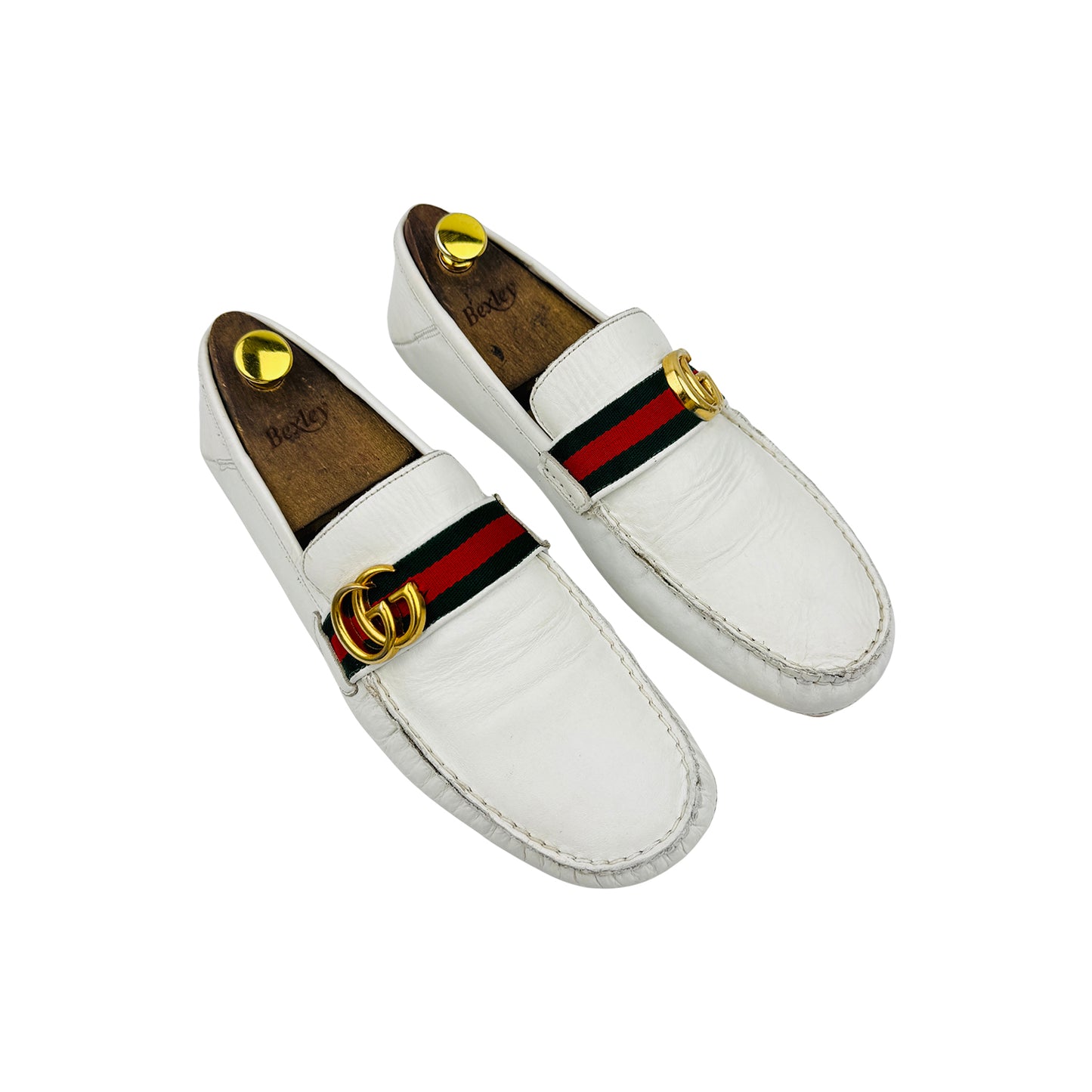 Gucci Men's Interlocking G White Leather Loafers (Size 42.5)