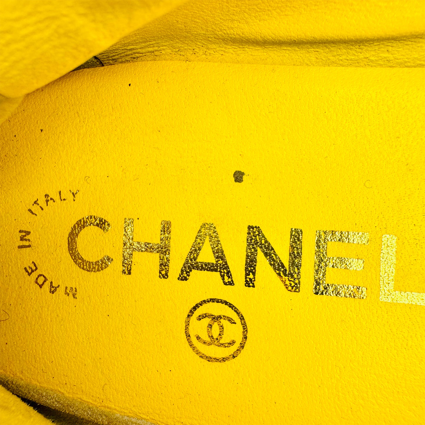 Chanel Yellow Leather Bow Ballet Flats (Size 41)