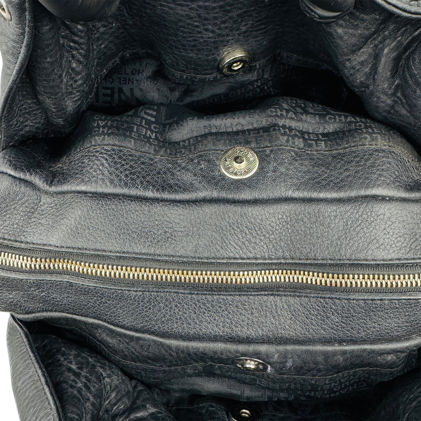 Chanel CC Cup Black Cavier Leather Tote Bag