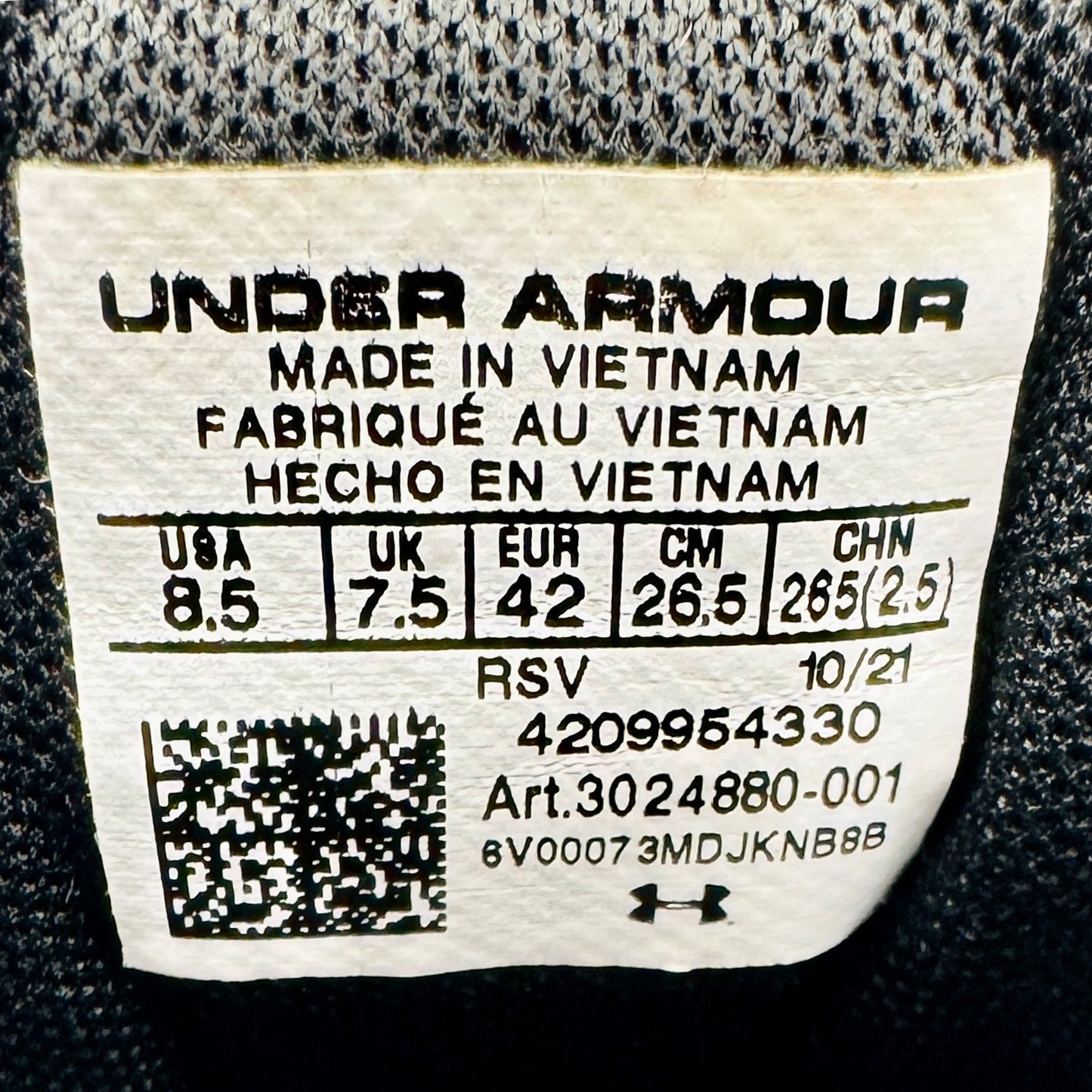 Under Armour Phade RN 2 Shoes (Size 42) - 3024880-001