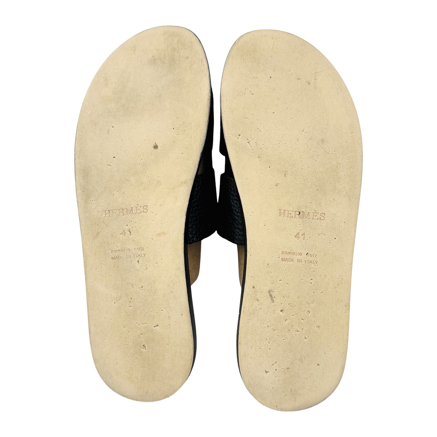 Hermes Izmir Black Sandal Slippers (Shoes 41/42)