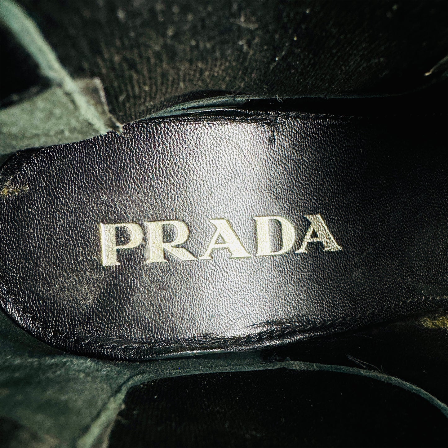 Prada Black Polished Leather Chelsea Boots (Size 38/38.5)