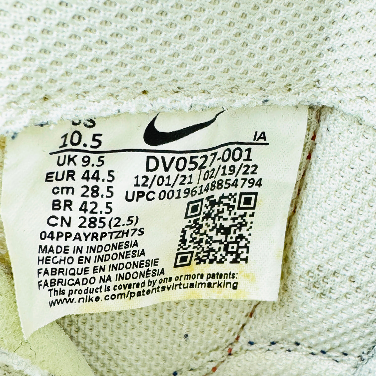 Nike Waffle Debut Swoosh Sneakers (Size 44.5) - DV0527-001