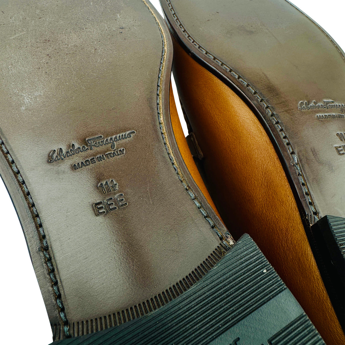 Salvatore Ferragamo Gancini Bit 'Tan Brown' Leather Loafers (Size 46)