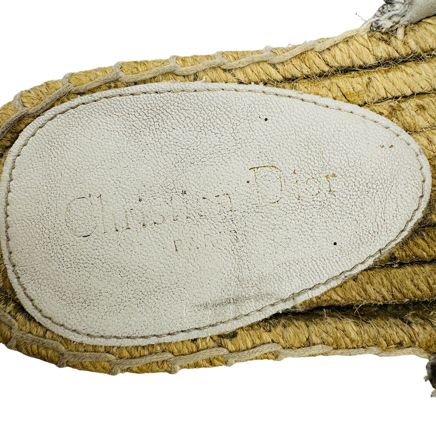 Dior Granville Oblique Espadrille Slides (Size 38/38.5)