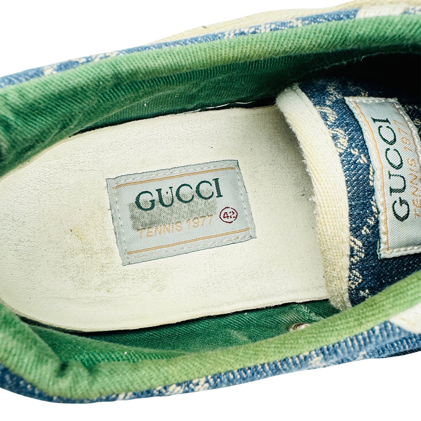 Gucci Tennis 1977 GG Denim Sneakers (Size 42.5)