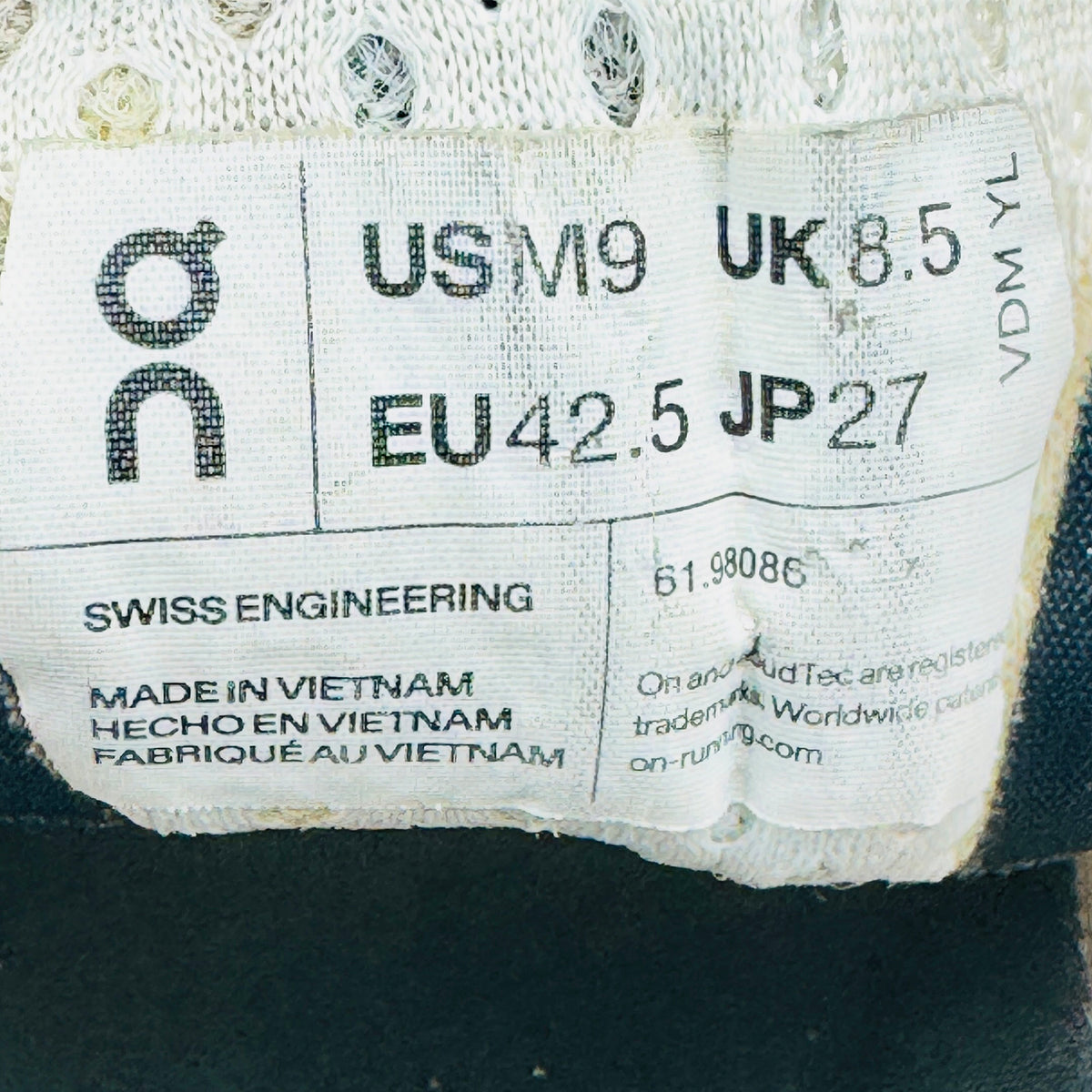 On Running Cloudmonster 'Undyed White' Shoes (Size 42.5) - 61.98086