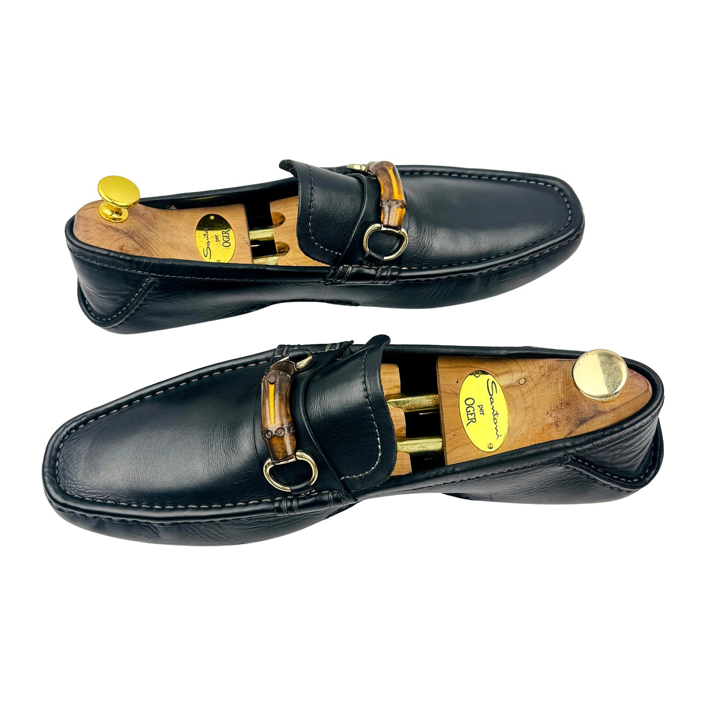 Gucci Men's Black Horsebit Driving Loafers (Size 44/44.5)
