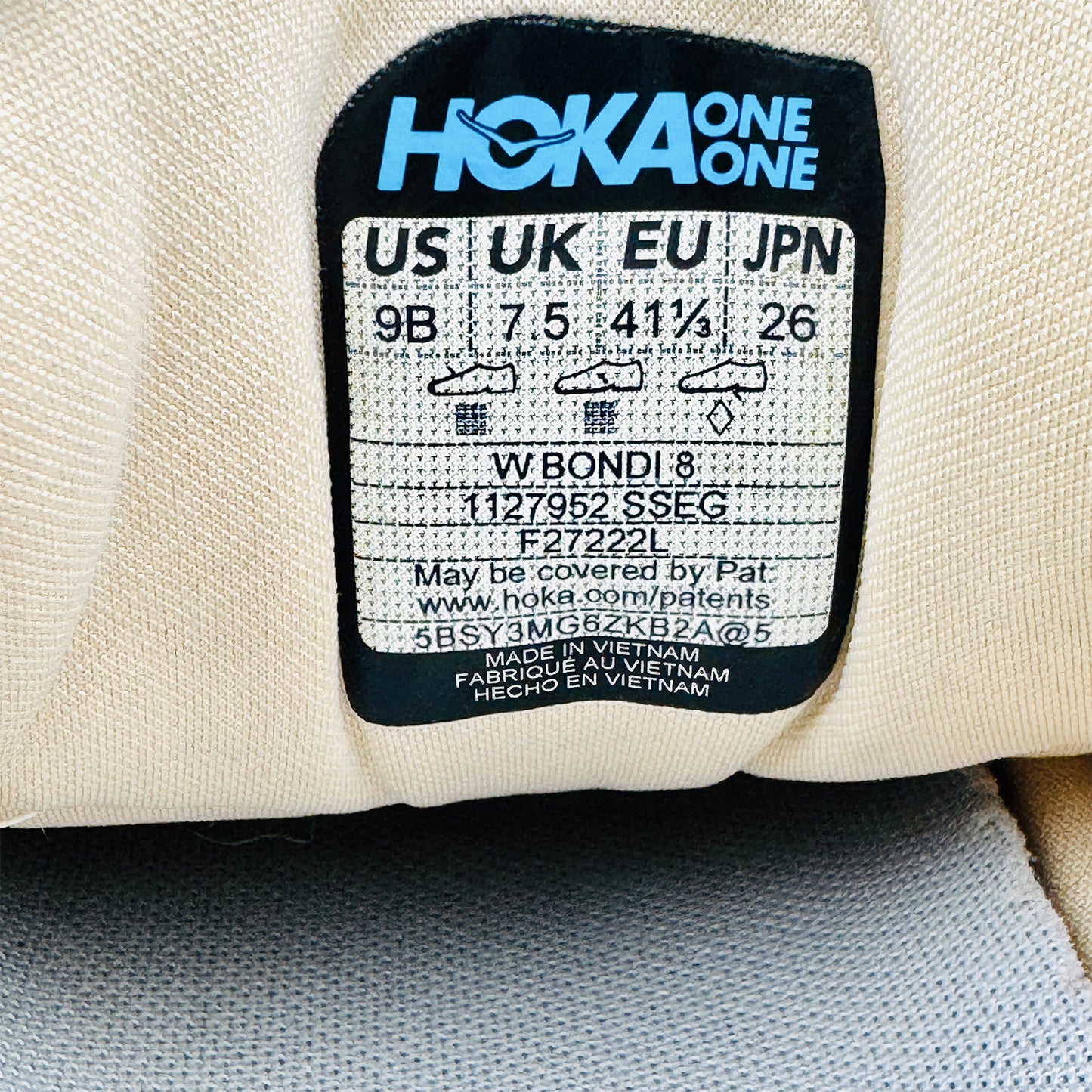 Hoka Bondi 8 'Shifting Sand' Shoes (Size 41/41.5) - 1127952 SSEG