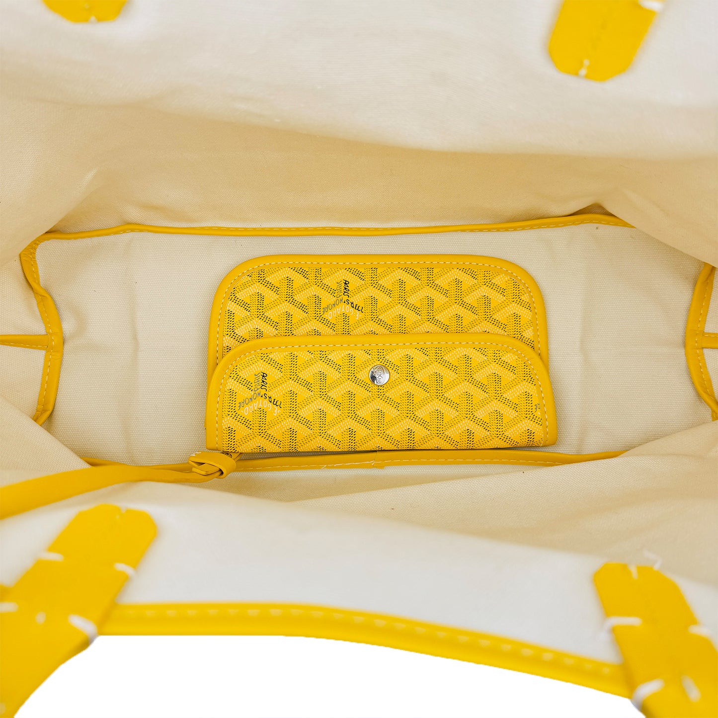 Goyard Saint Louis Yellow Goyardine Canvas Tote Bag