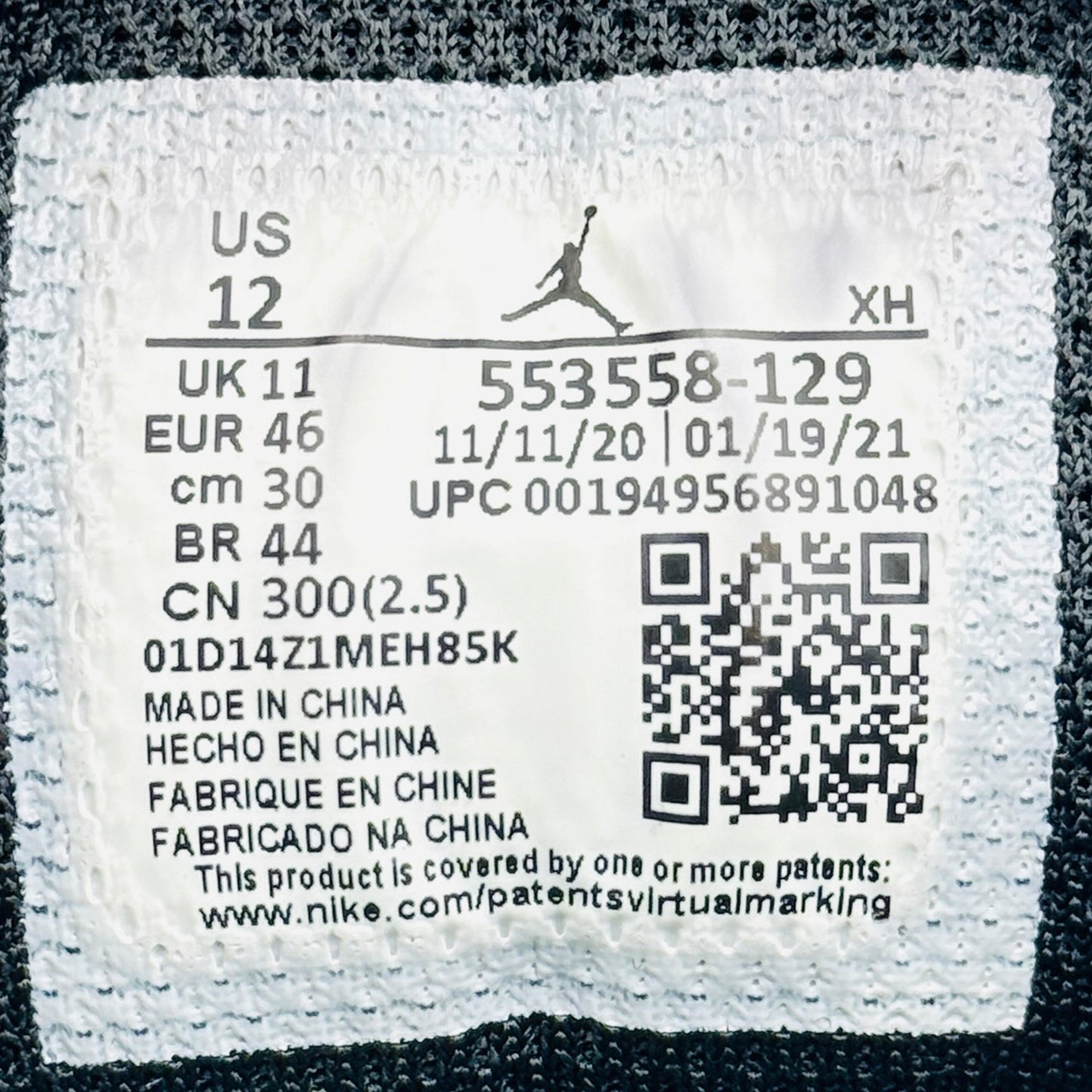 Nike Air Jordan 1 Low 'White Lucky Green' Shoes (Size 46) - 553558-129