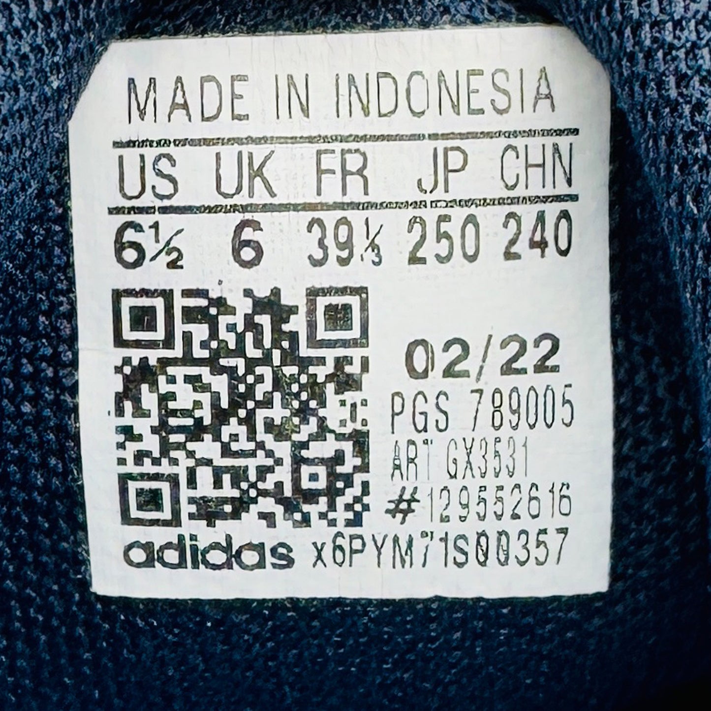 Adidas Runfalcon 2.0 Dark Blue Shoes (Size 39.5) - GX3531