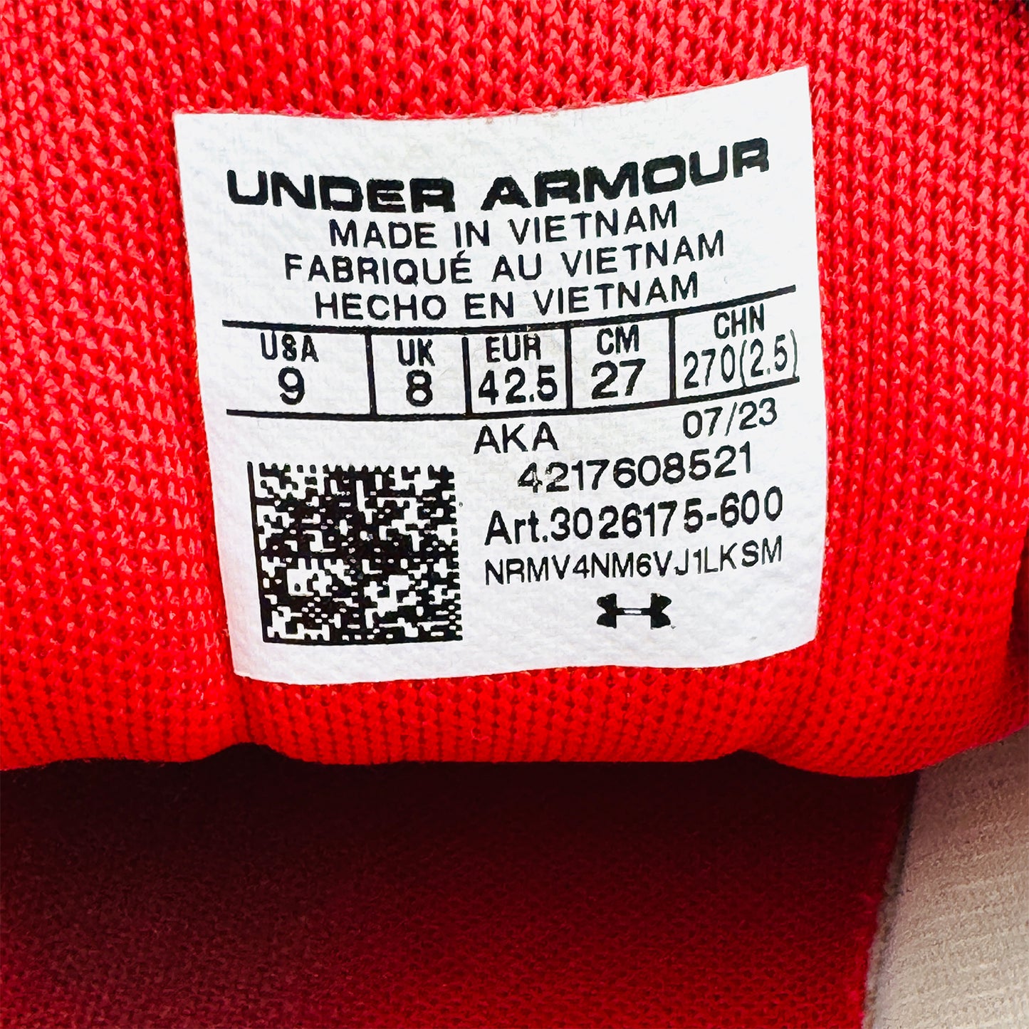 Under Armour UA Charged Assert 10 Shoes (Size 42/42.5) - 3026175-600