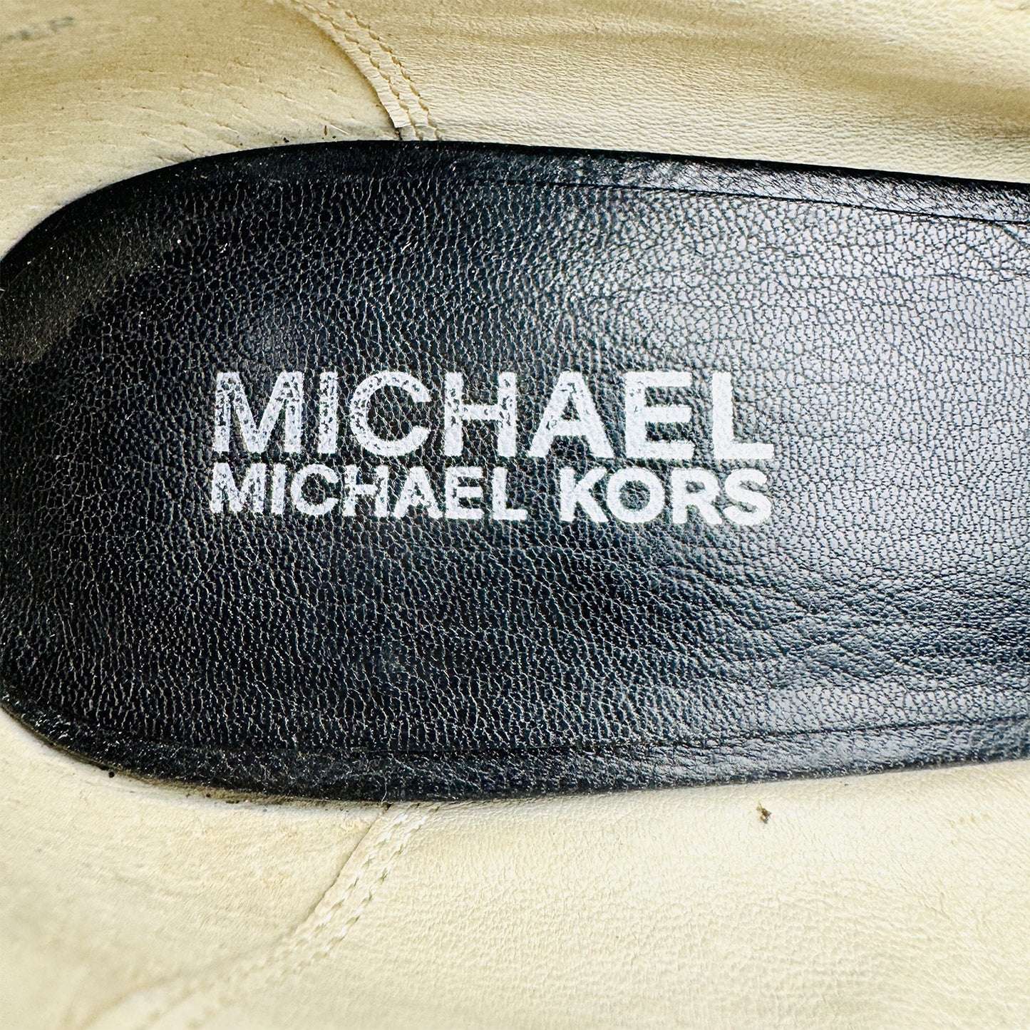Michael Kors Brown Logo Canvas Heels (Size 36.5)