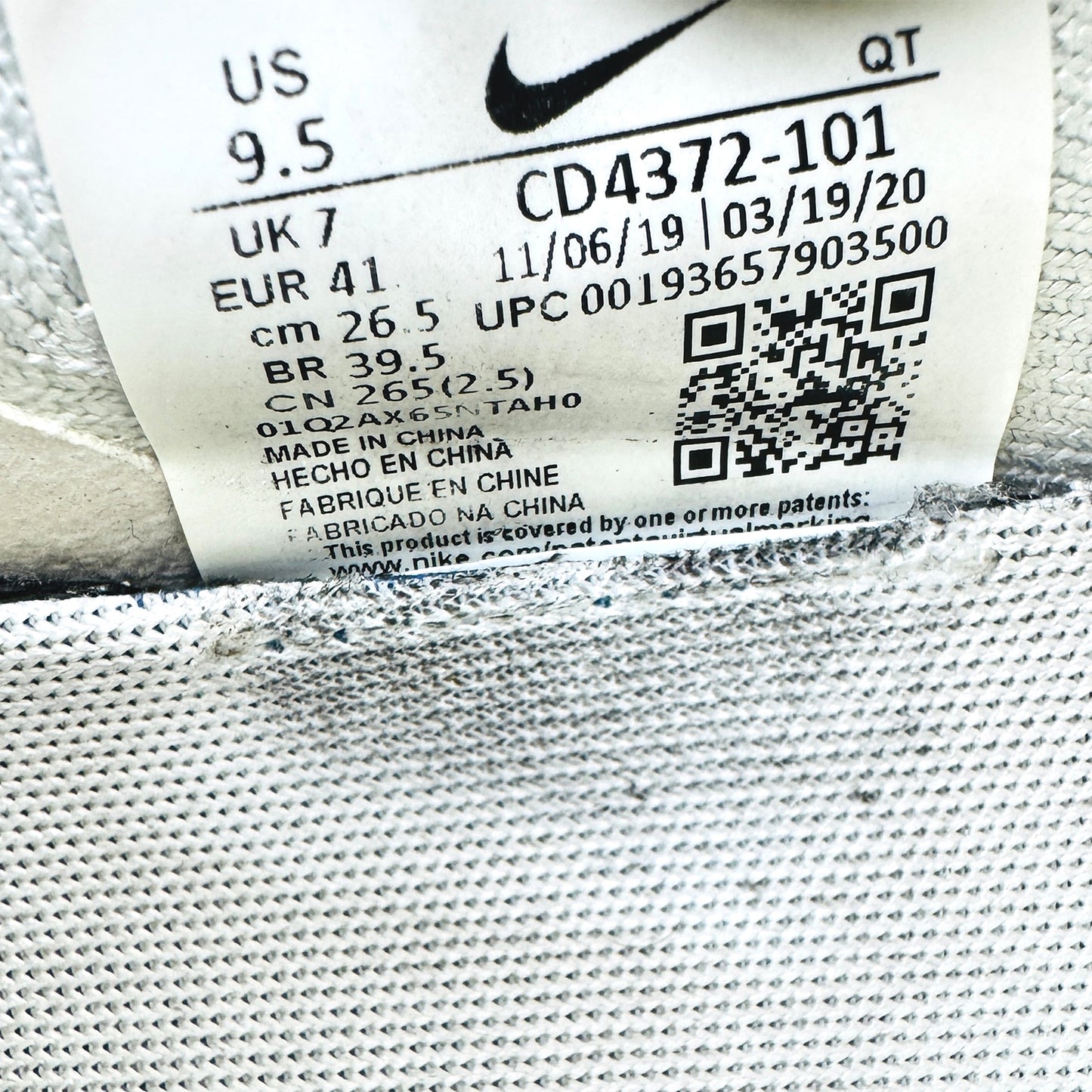 Nike React Infinity Run Flyknit Shoes (Size 41) - CD4372-101