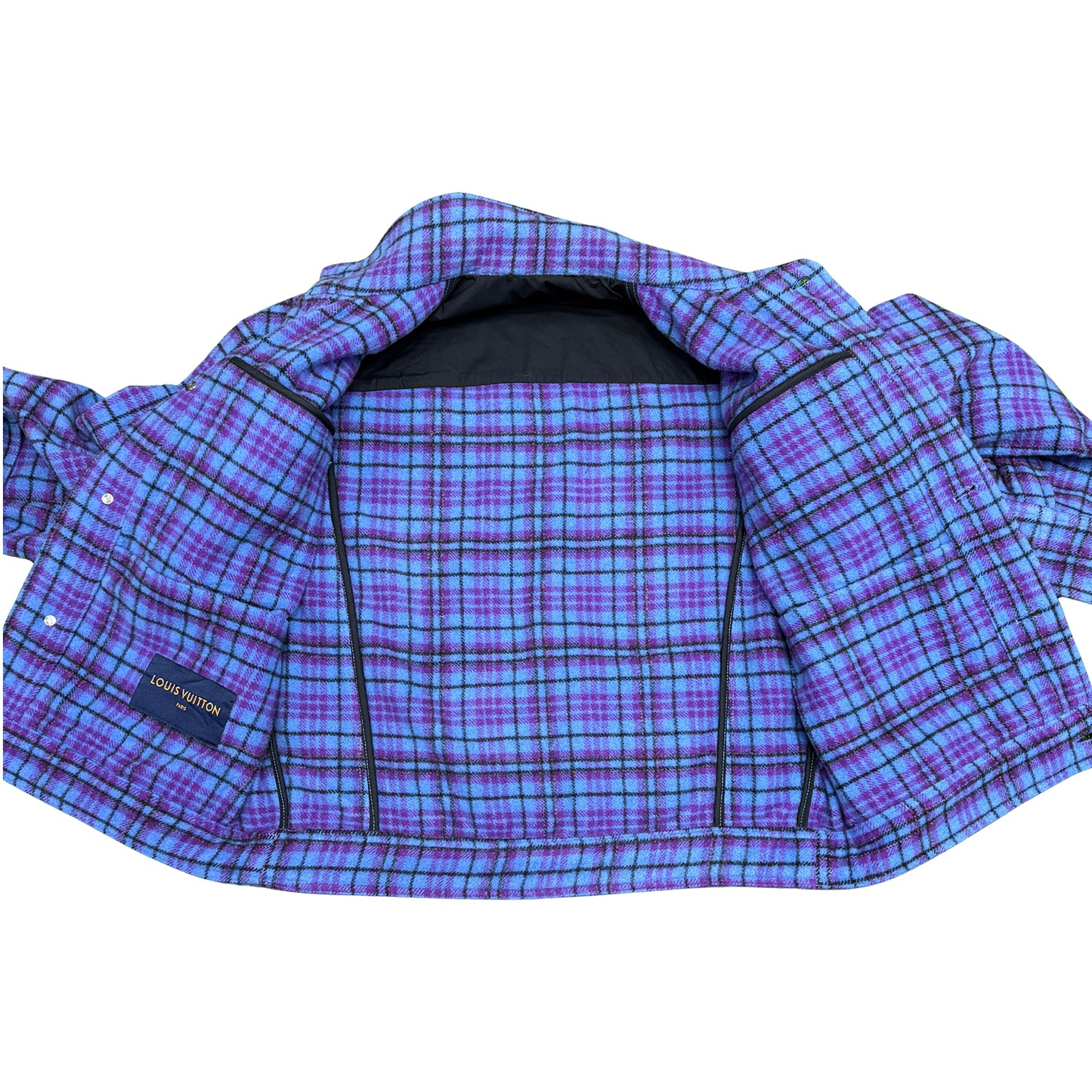 Louis Vuitton Cropped Flannel Blouson Trucker Jacket (Size Large/XL)