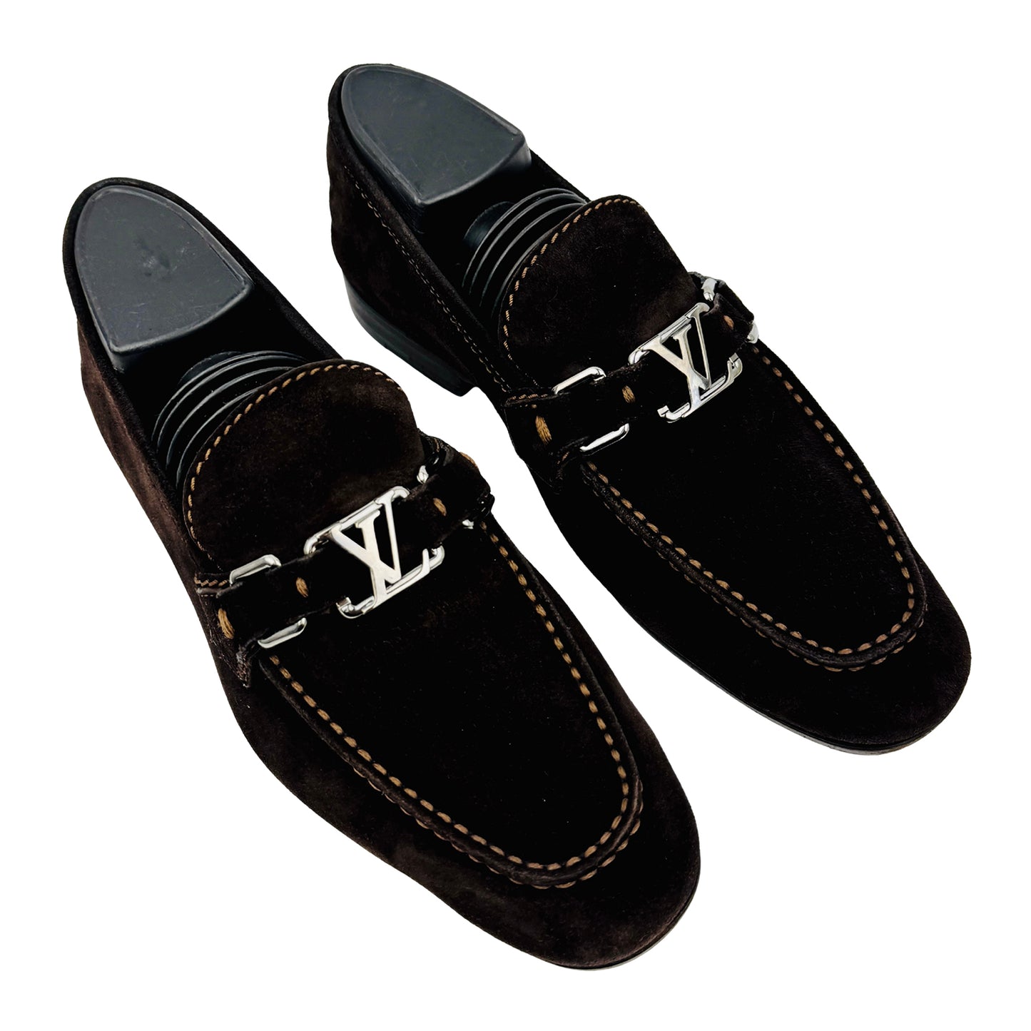 Louis Vuitton Men's Dark Brown Loafers (Size 39/39.5)