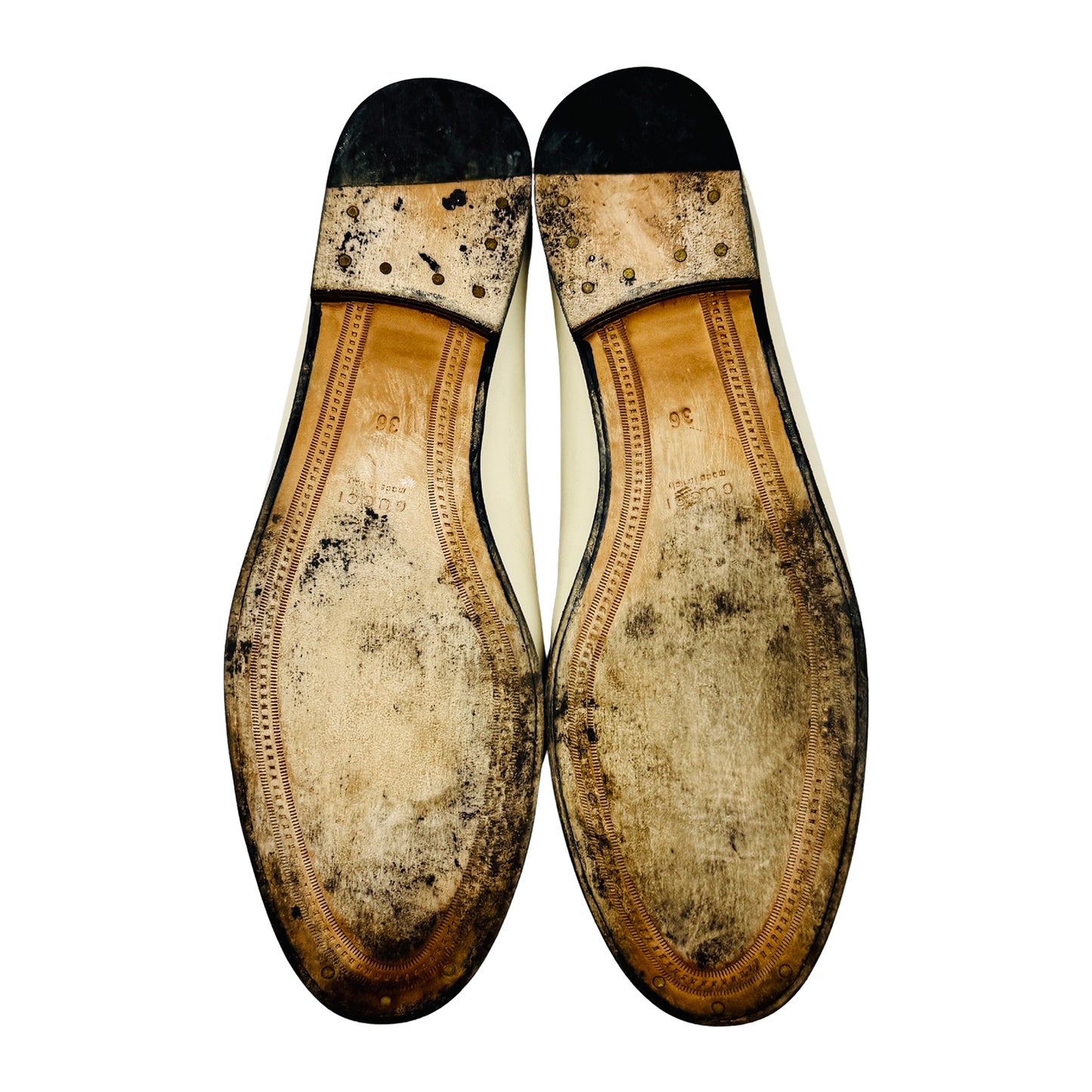 Gucci Brixton 'Mystic White' Lambskin Leather Loafers (Size 36)