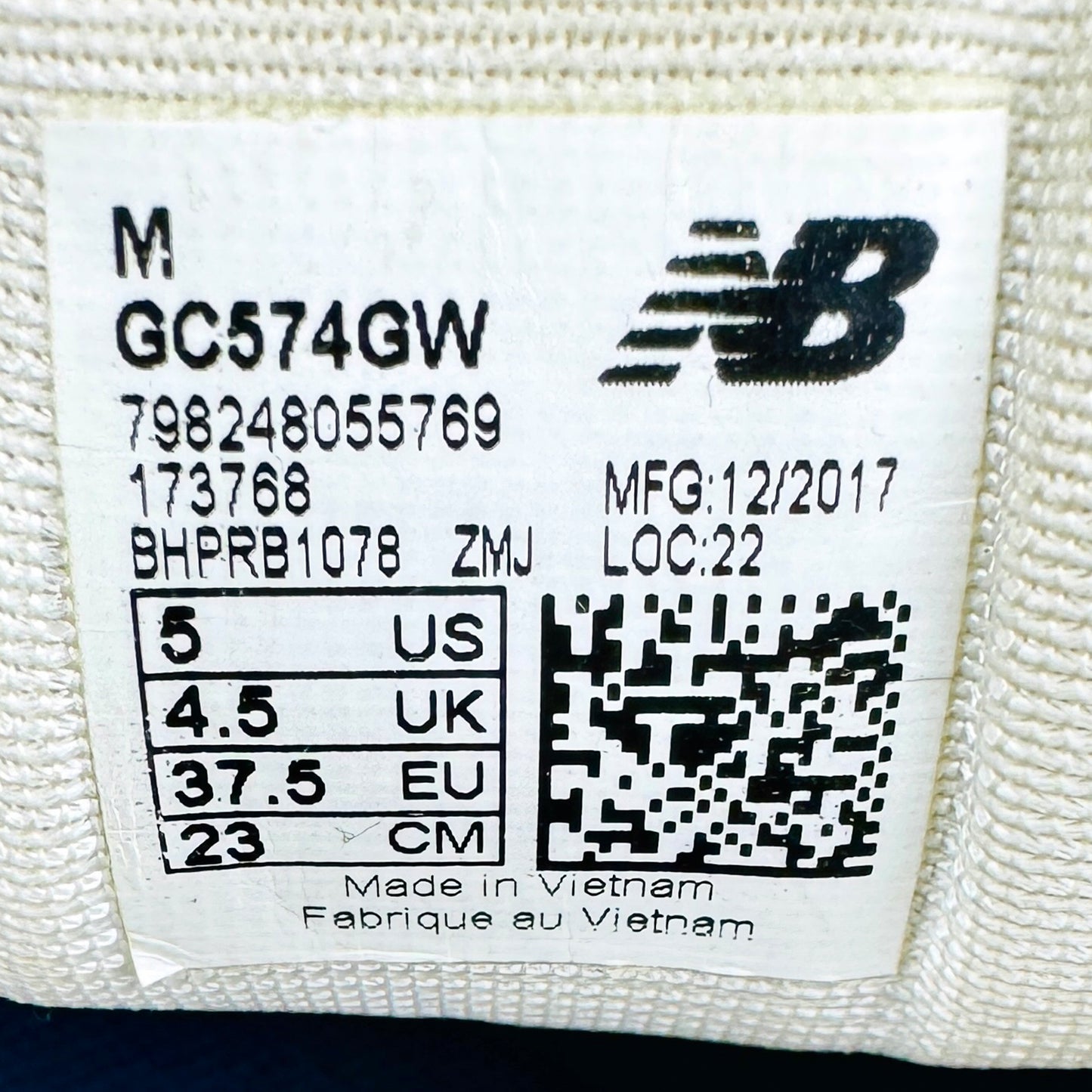 New Balance 574 Core Lace Sneakers (Size 37.5) - GC574GW
