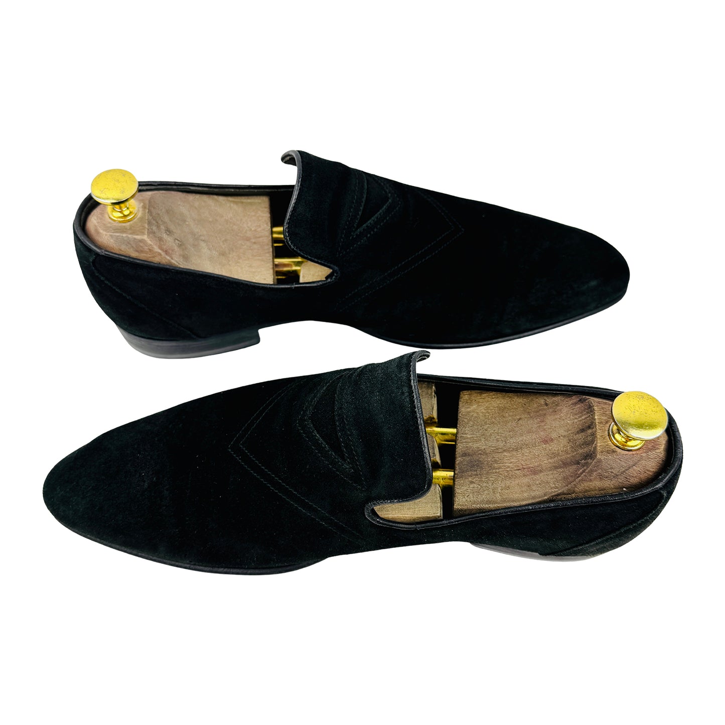 Versace Men's Black Suede Loafers (Size 42.5)