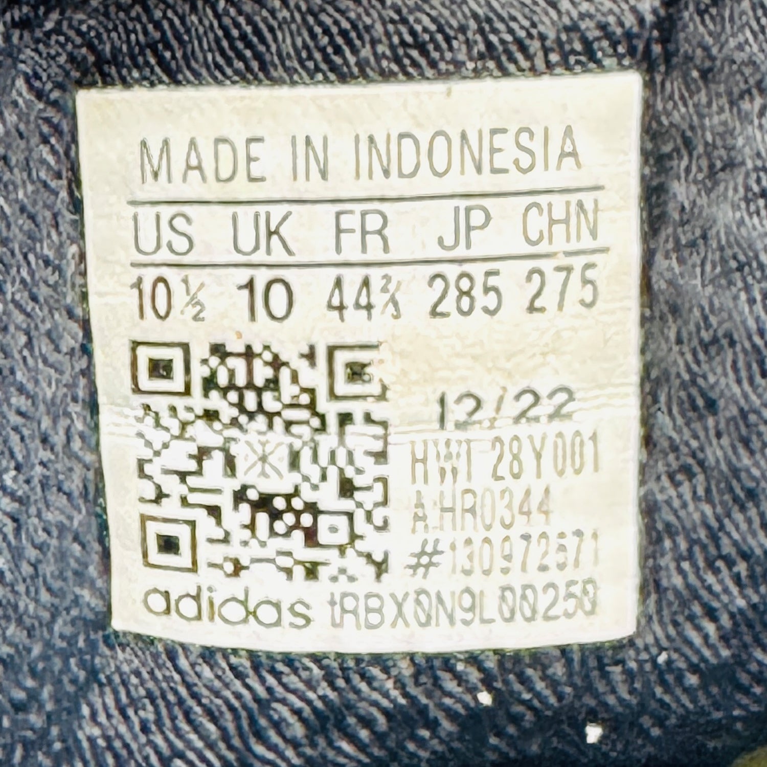 Inside Made, Size, Code printing image of Adidas Kaptir 2.0 Sneakers (Size 44.5) - HR0344