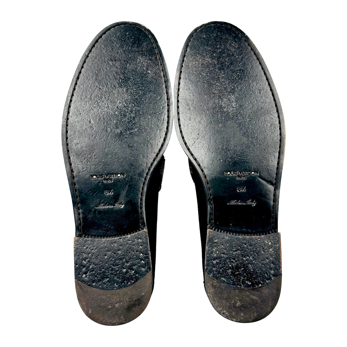Louis Vuitton Major Suede Leather Navy Blue Loafers (Size 42.5)